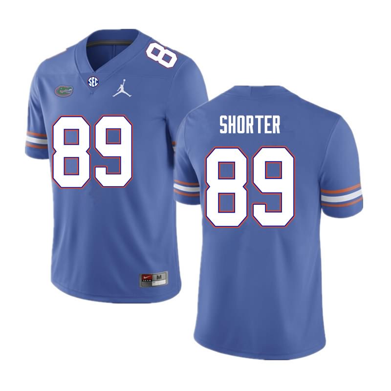 Men's NCAA Florida Gators Justin Shorter #89 Stitched Authentic Nike Royal College Football Jersey XSB6365JA